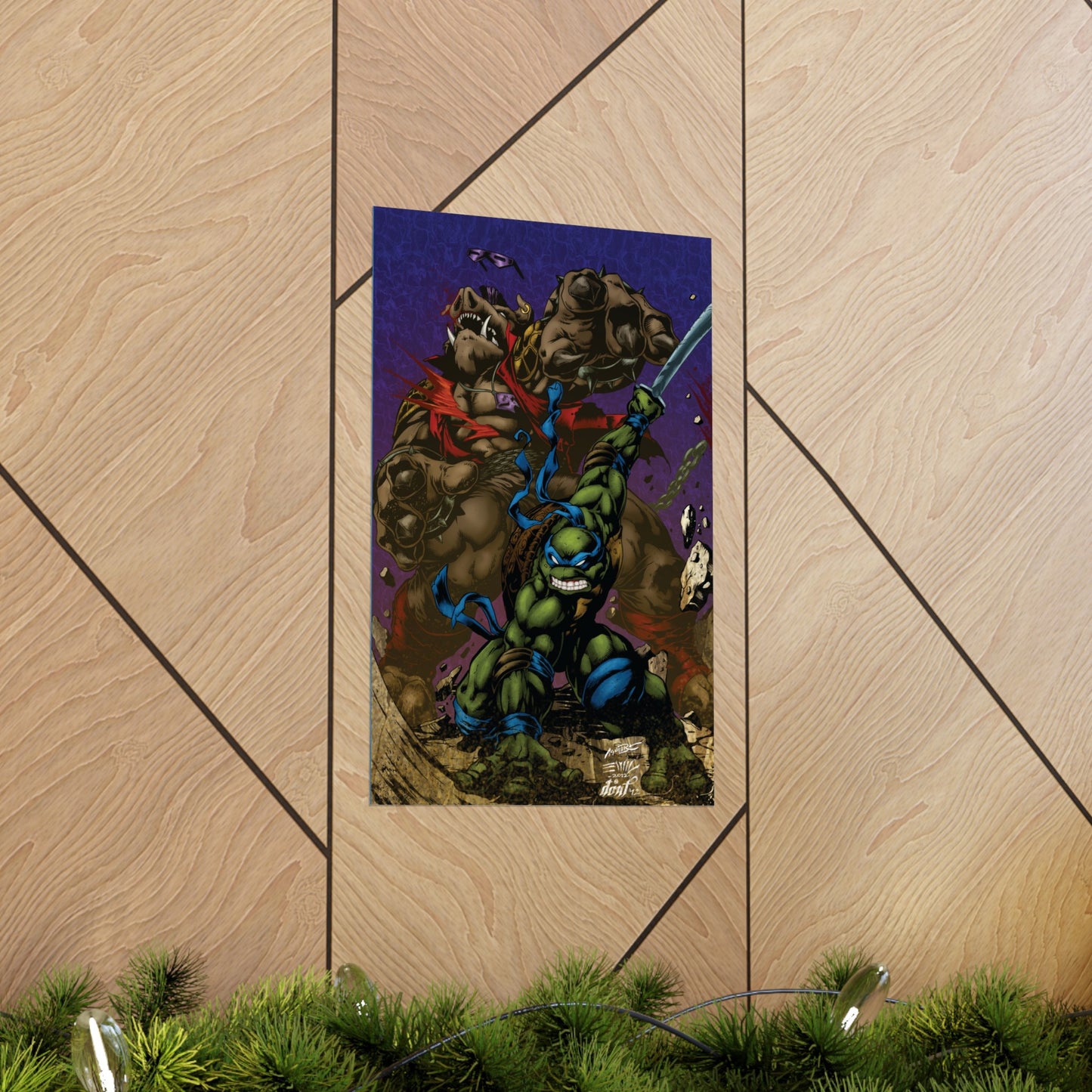 Teenage Mutant Ninja Turtles - Leonardo vs Bebop - Poster