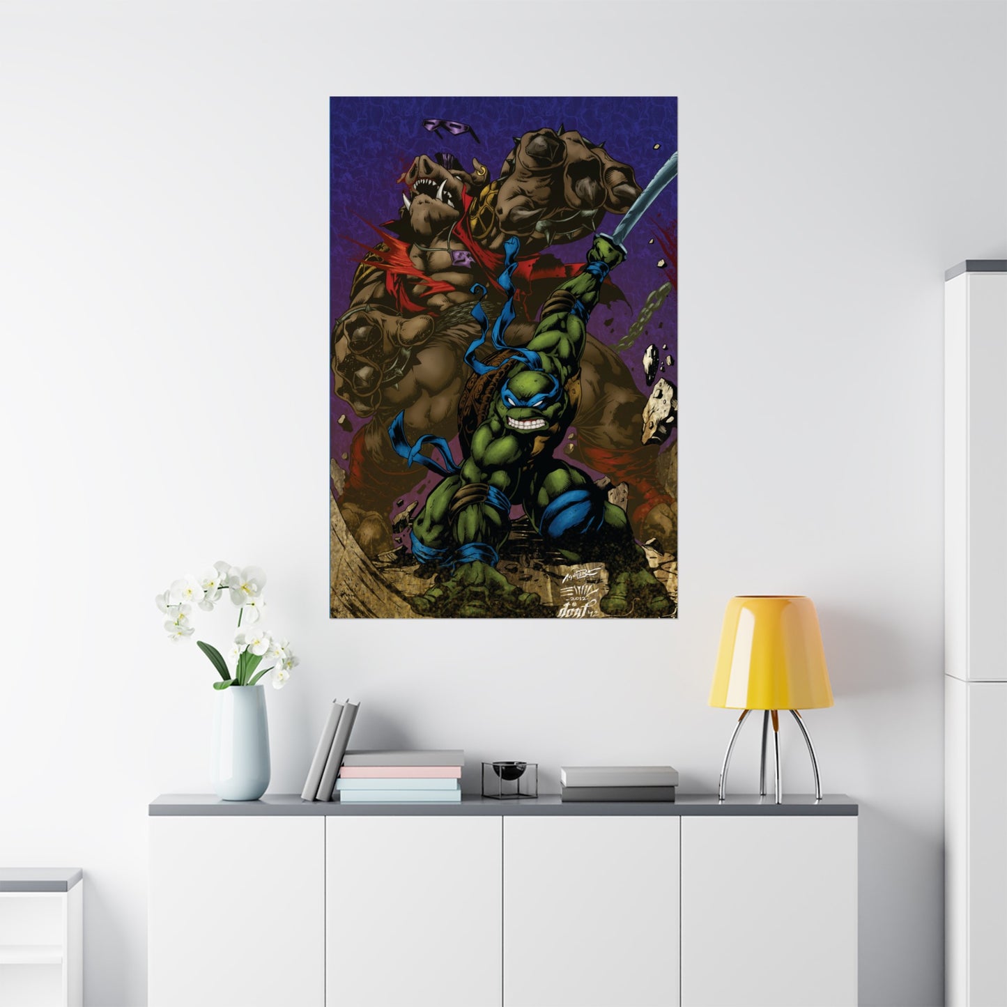 Teenage Mutant Ninja Turtles - Leonardo vs Bebop - Poster