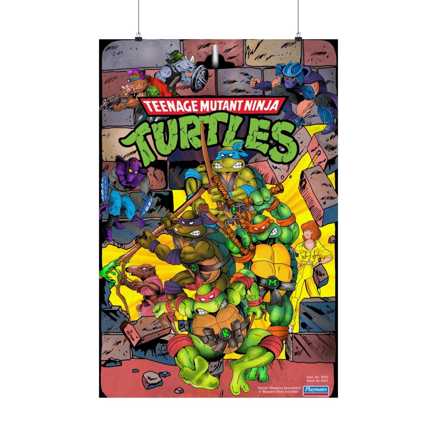 TMNT - Playmates Toy Card Back - Poster
