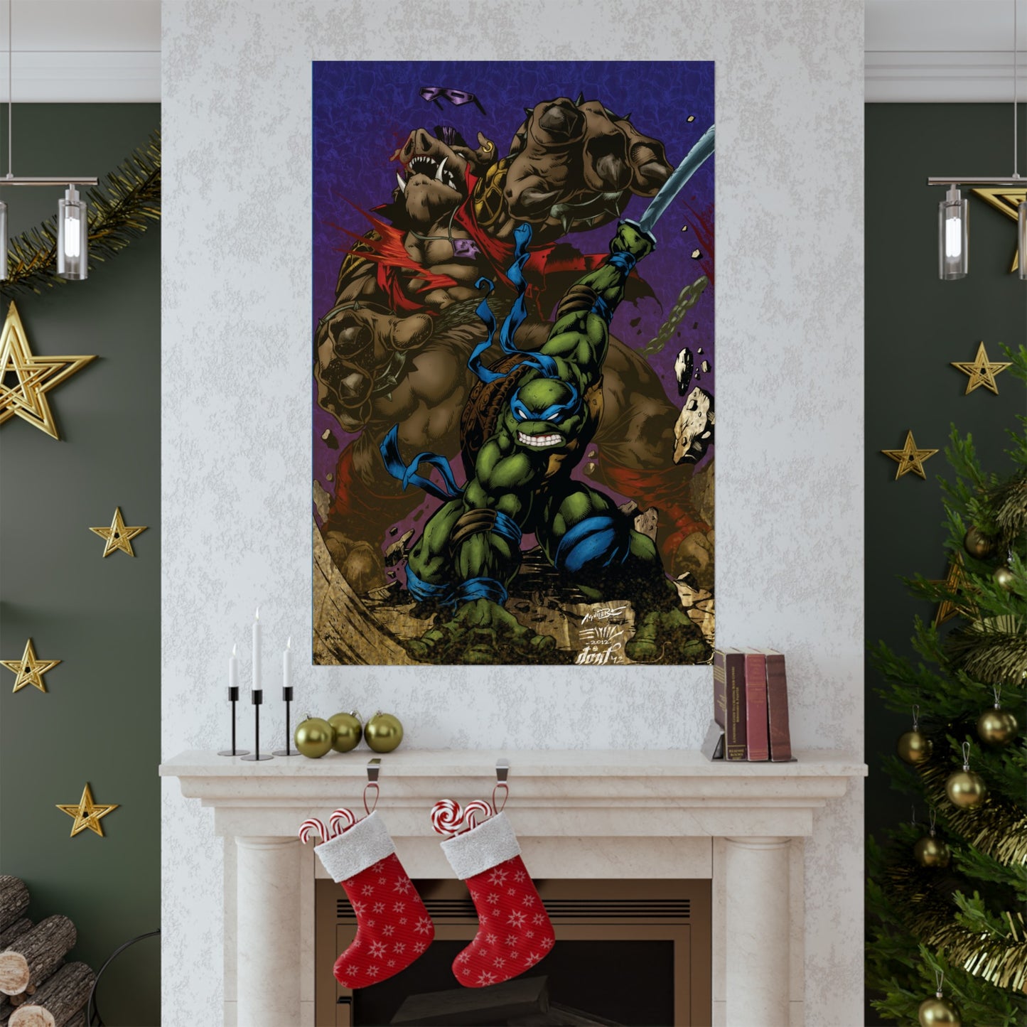 Teenage Mutant Ninja Turtles - Leonardo vs Bebop - Poster