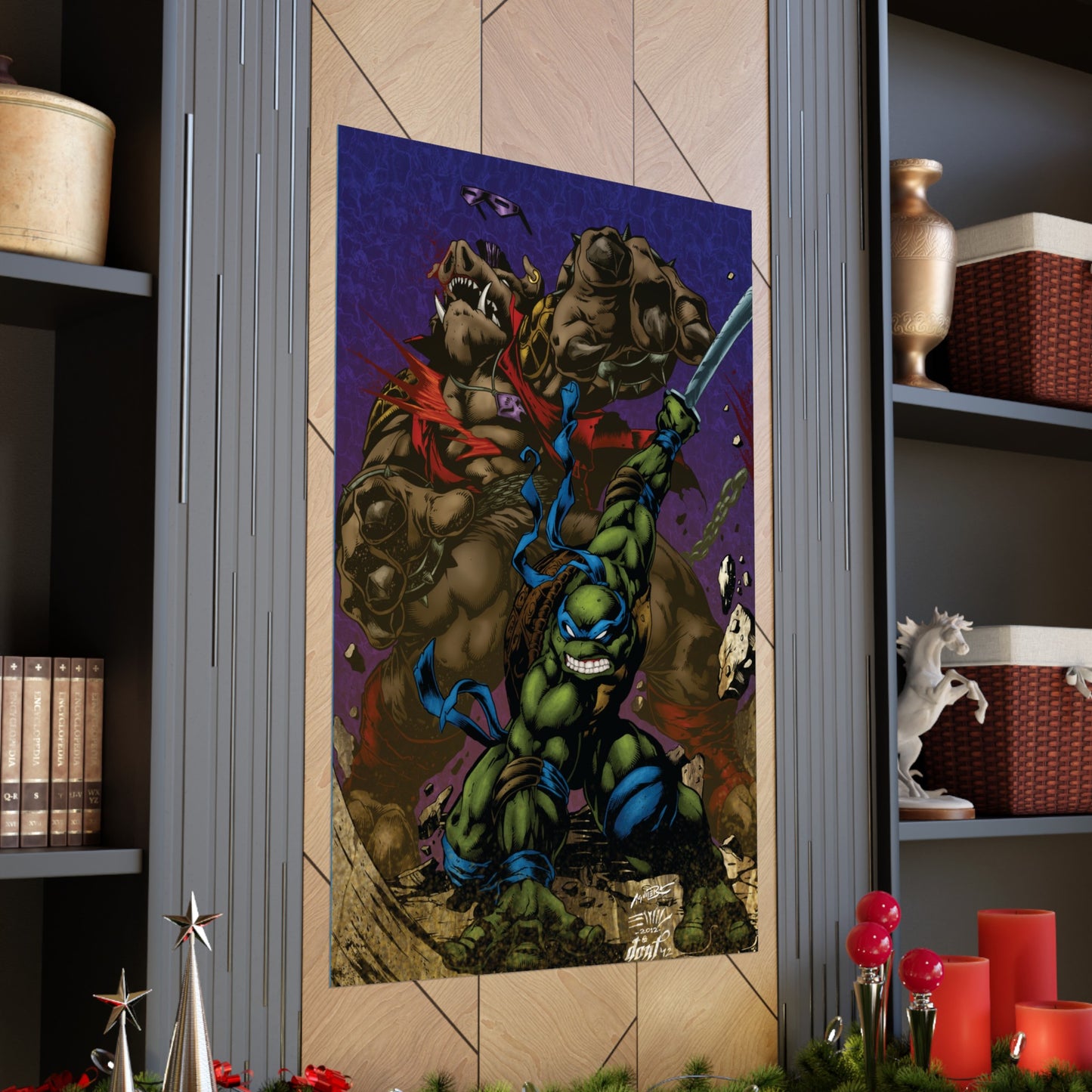 Teenage Mutant Ninja Turtles - Leonardo vs Bebop - Poster
