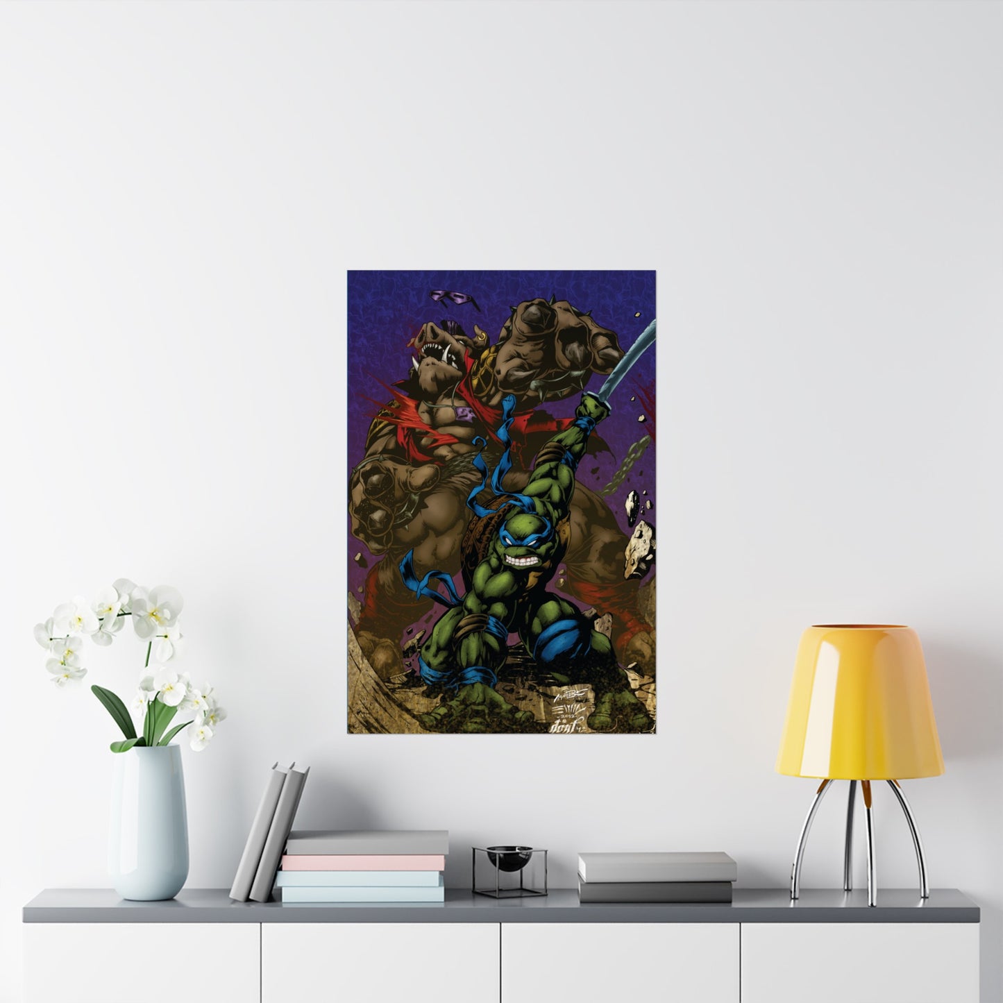 Teenage Mutant Ninja Turtles - Leonardo vs Bebop - Poster