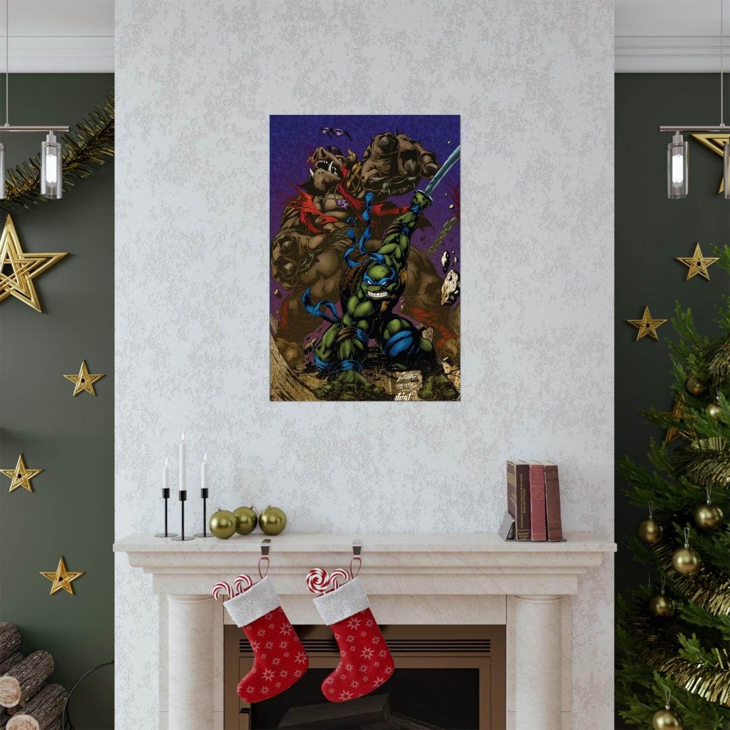 Teenage Mutant Ninja Turtles - Leonardo vs Bebop - Poster