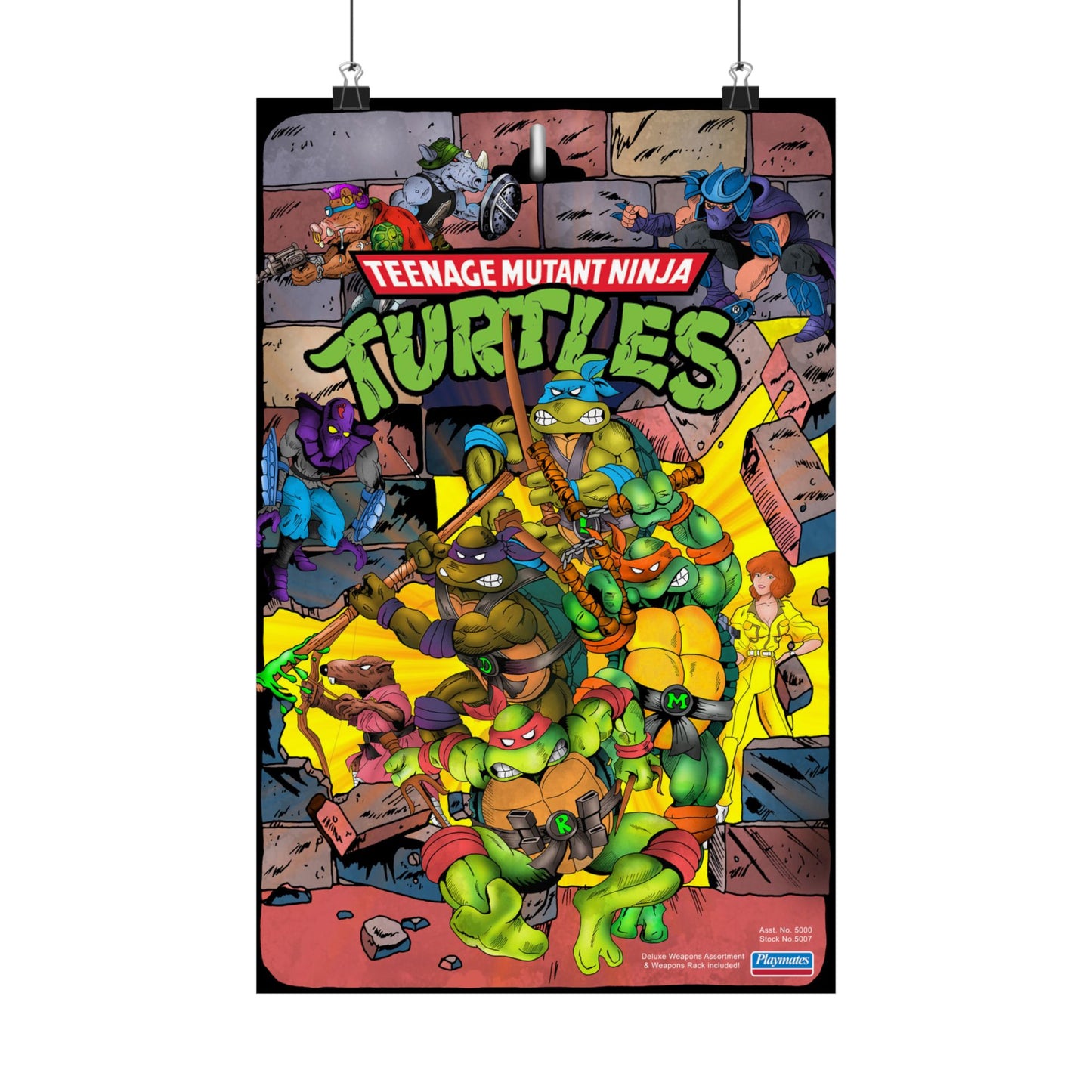 TMNT - Playmates Toy Card Back - Poster