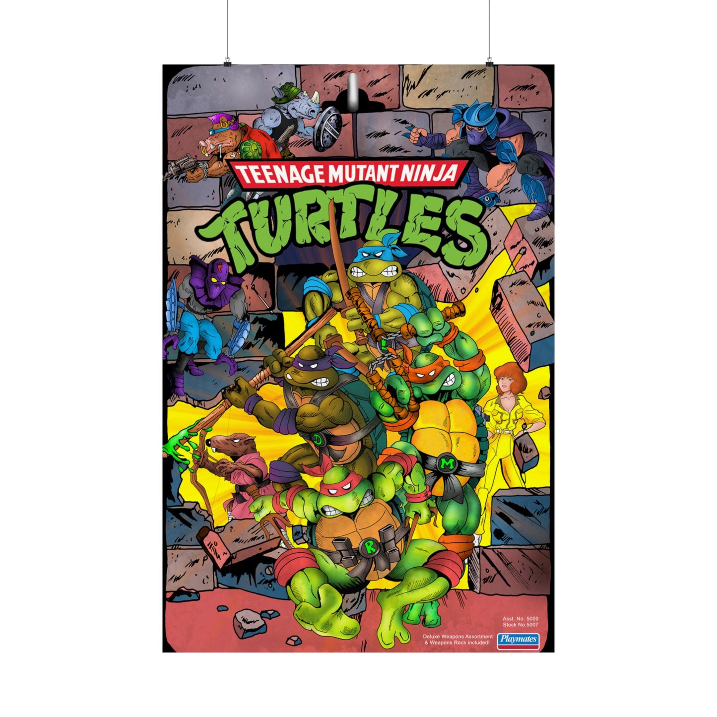 TMNT - Playmates Toy Card Back - Poster
